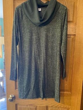 CAbi Charcoal Heathered Cowl Neck Tunic